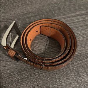 Trafalgar vintage brown calfskin leather belt